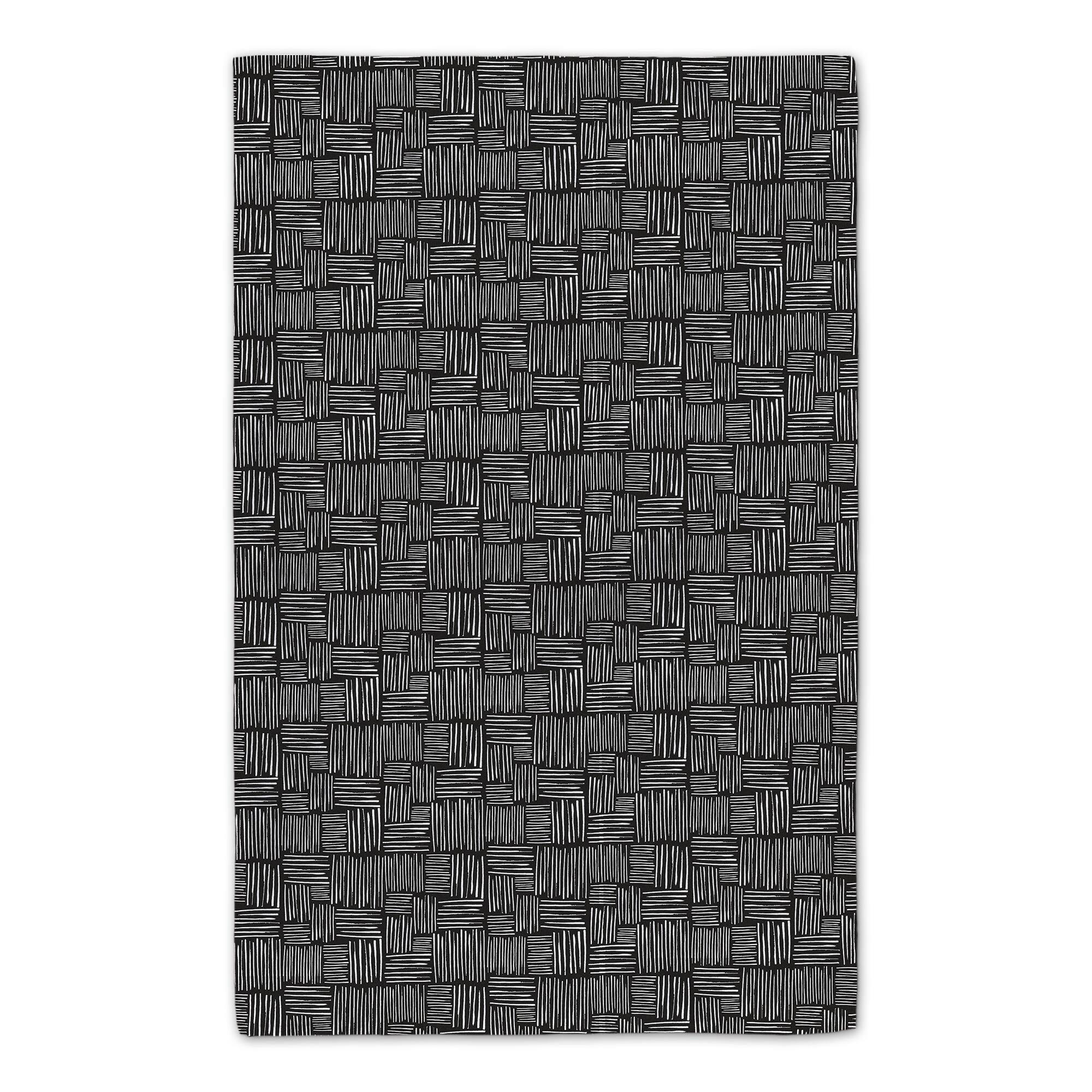 Block Print Tomatoes 16" x 25" Tea Towel - Set of 2